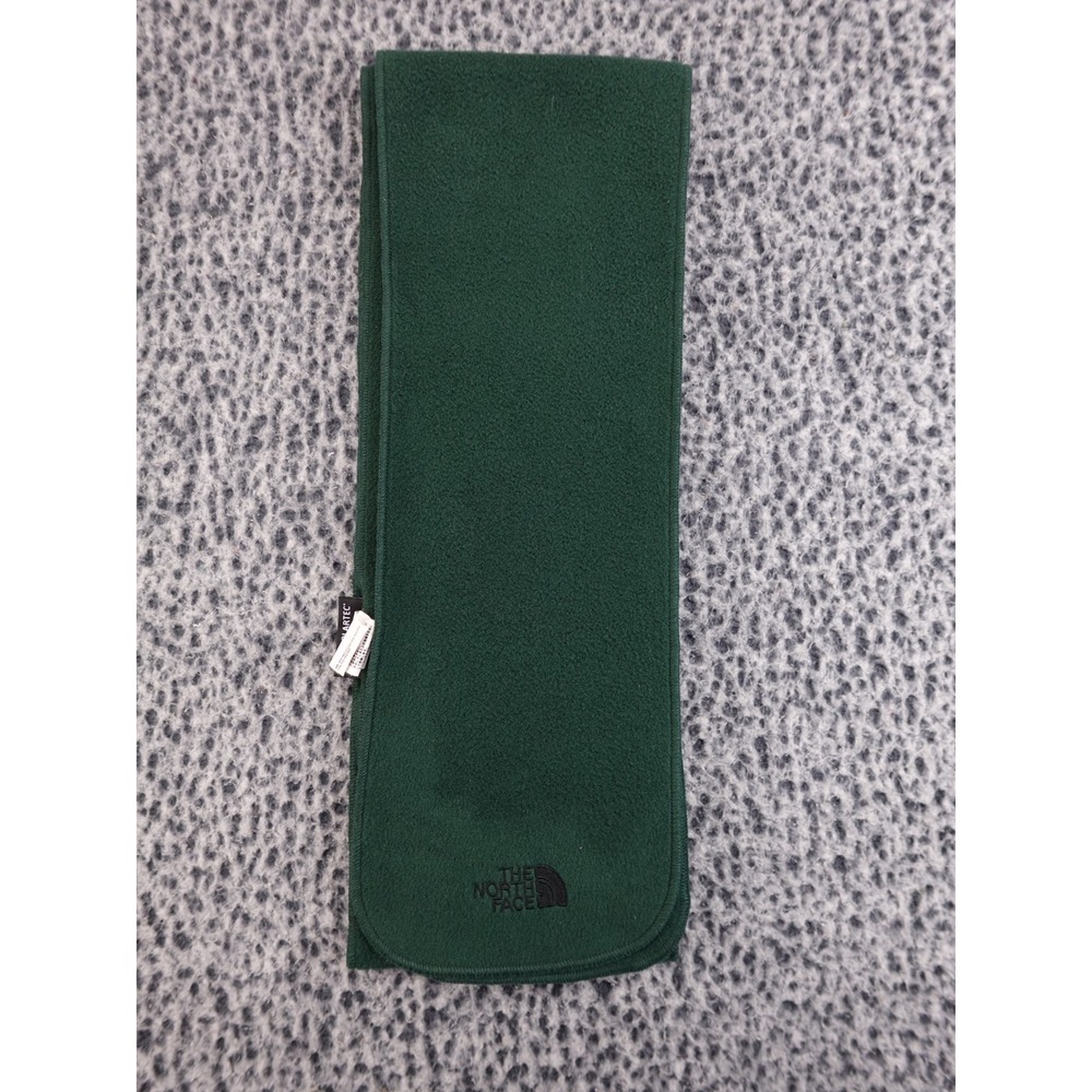 The North Face Scarf Unisex OS Forest Green Polartec Fleece A9U6 Logo
